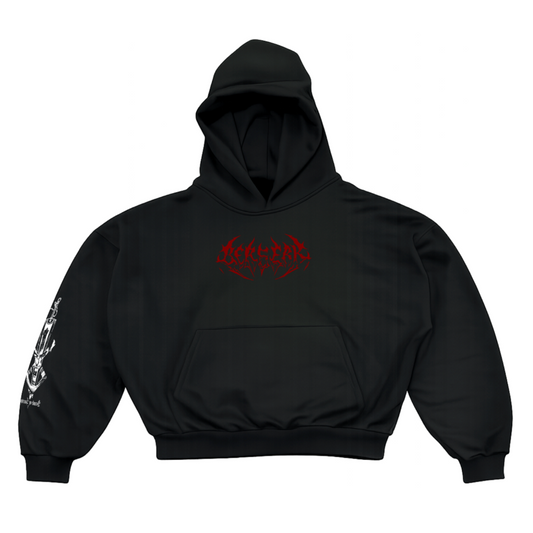 Hoodie Berserk Oversize | Logo + Arte Guts Espalda Completa